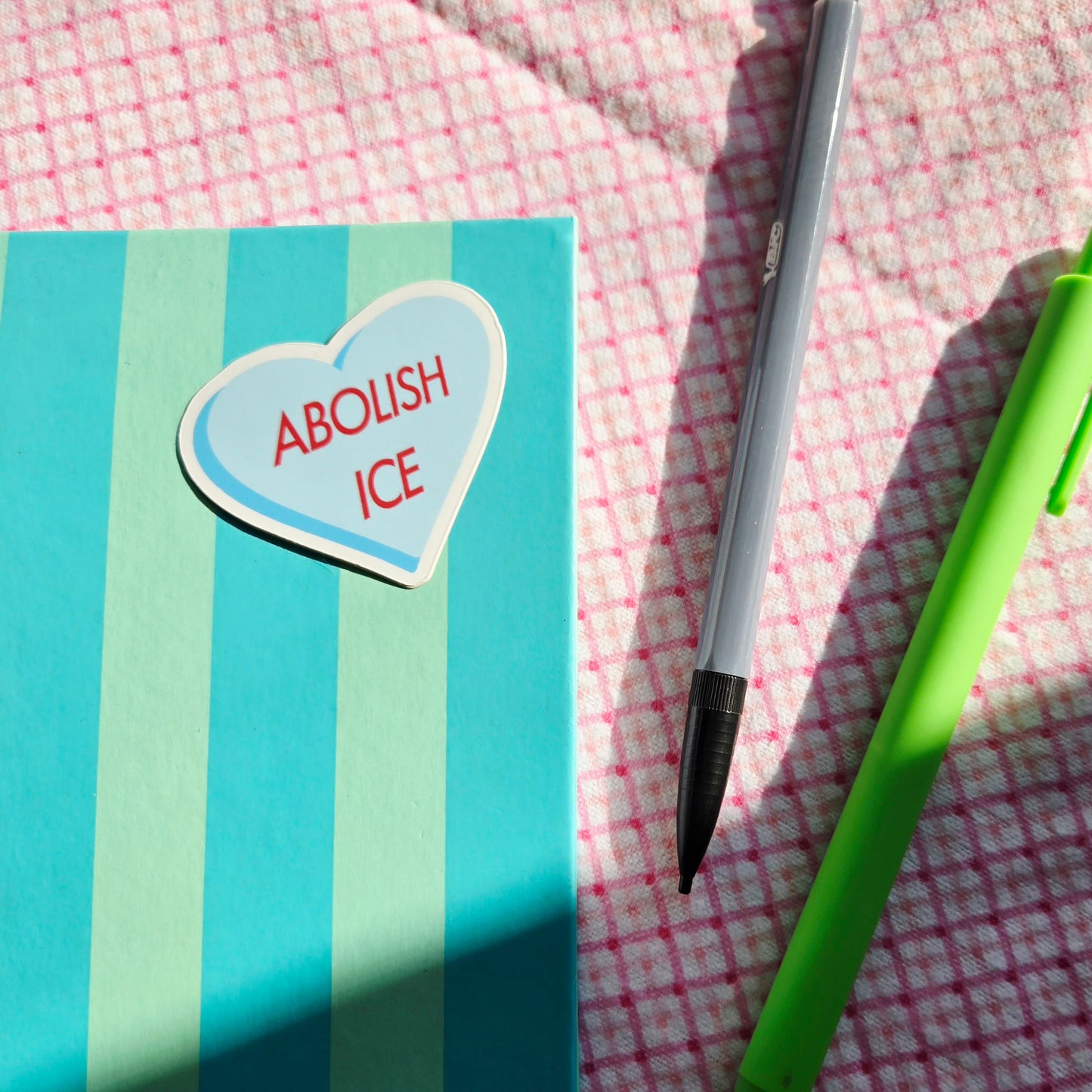 Abolish ICE Candy Heart Sticker