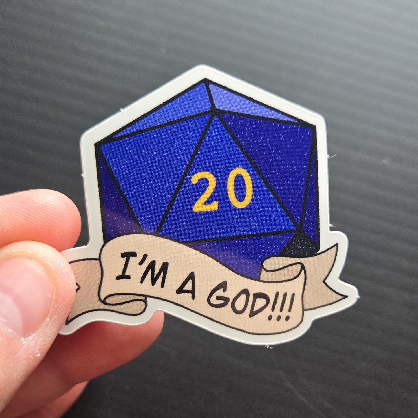I’m a God D20 - Nat20 - Vinyl Sticker