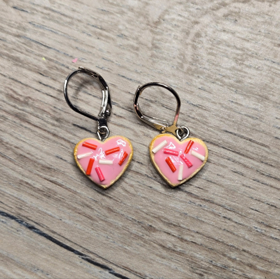 Heart Cookie Earrings