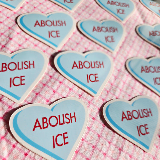 Abolish ICE Candy Heart Sticker