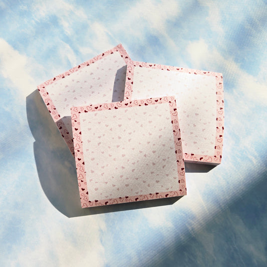 Heart Pattern Sticky Notes