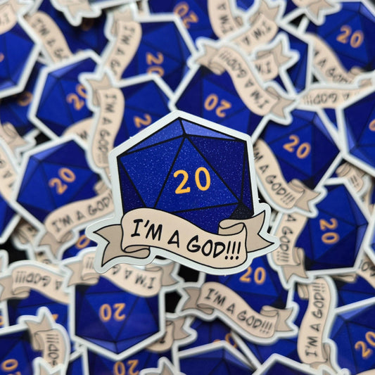 I’m a God D20 - Nat20 - Vinyl Sticker