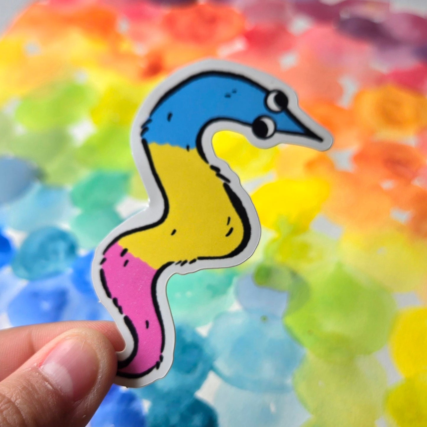 Worm on a String - Pride Stickers