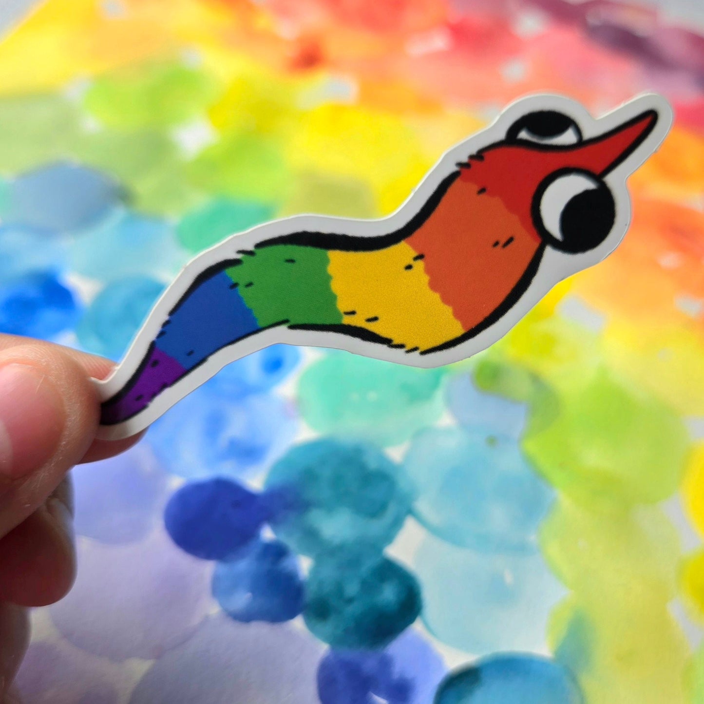 Worm on a String - Pride Stickers
