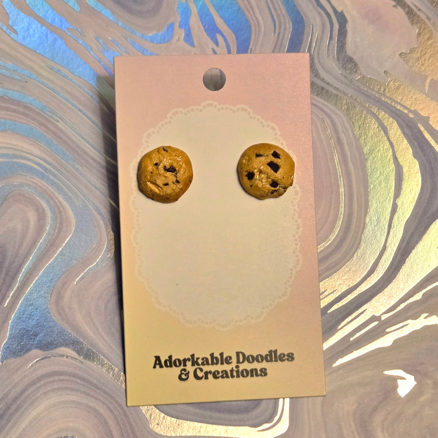 Chocolate Chip Cookie Earrings