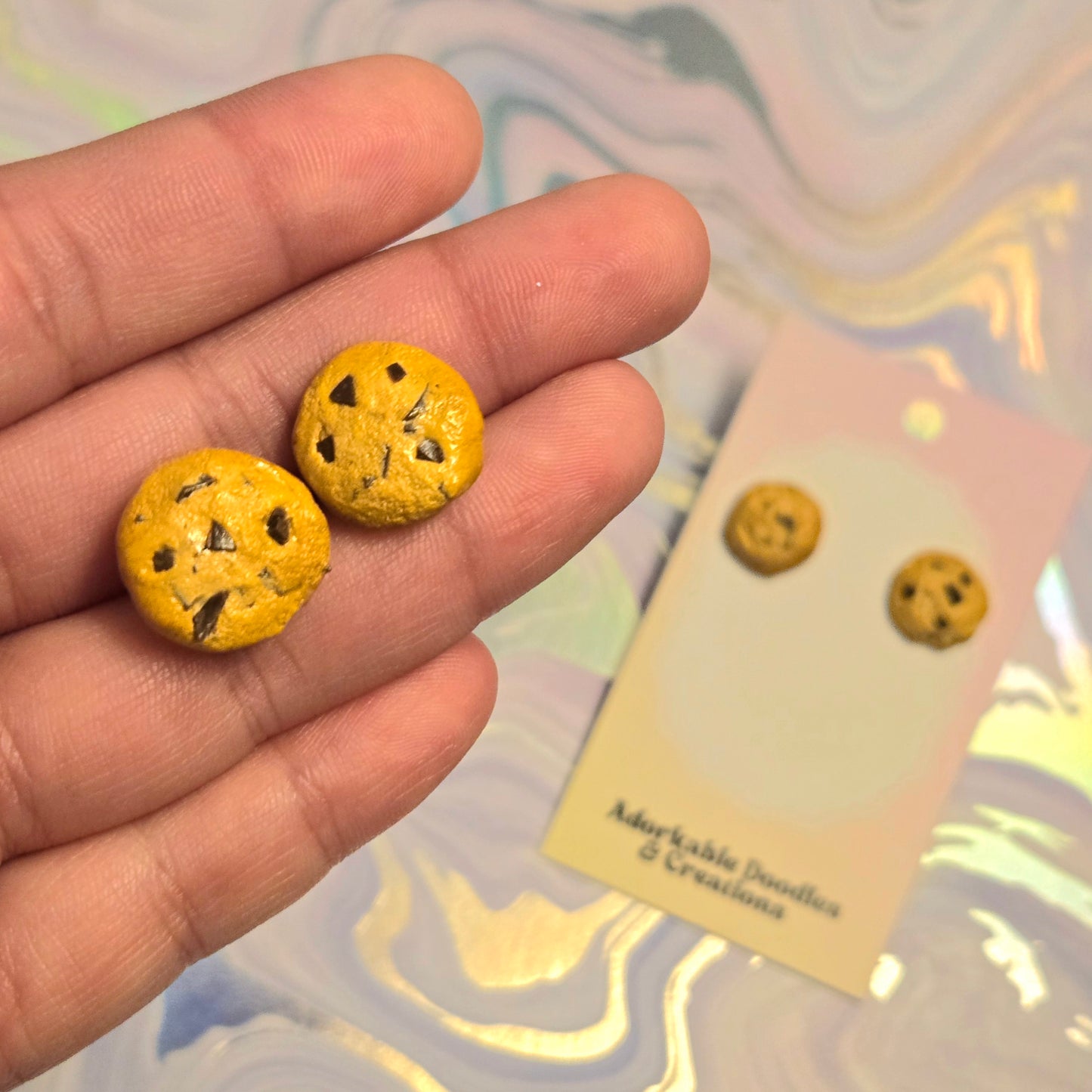 Chocolate Chip Cookie Earrings
